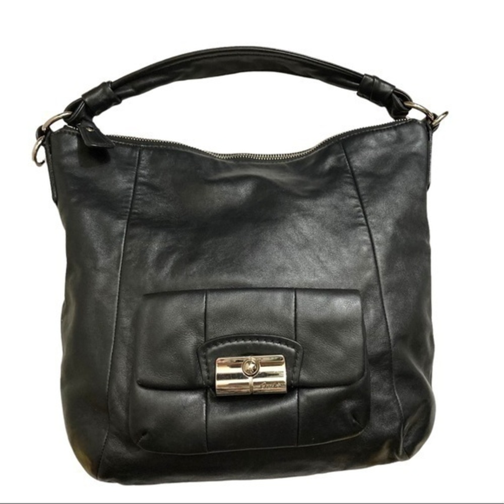 Coach black leather Kirsten hobo bag